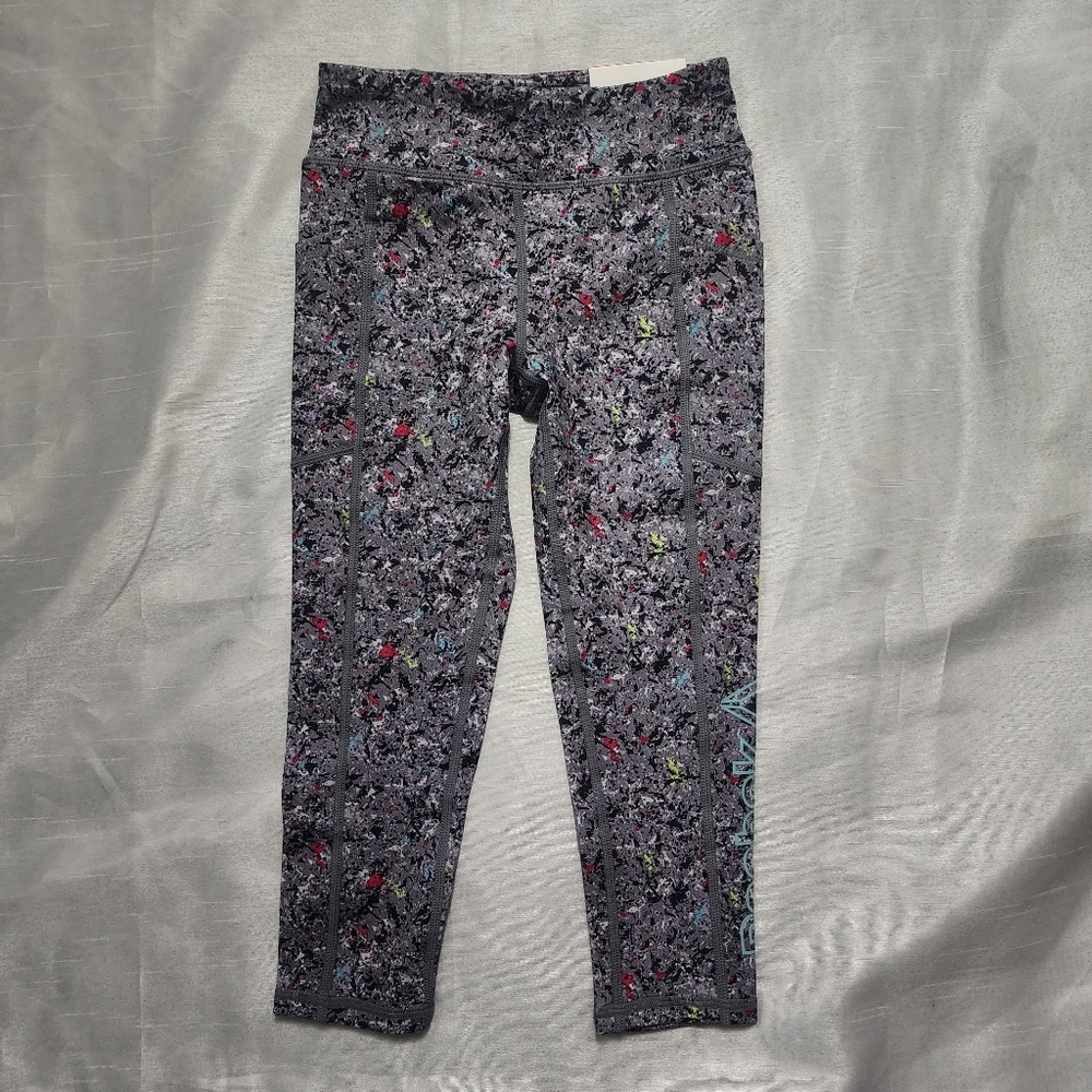 🎉Reebok Big Girls Active Leggings - Size 6-6X  Quiet Shade - Picture 2 of 6